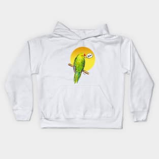 Green parrot Kids Hoodie